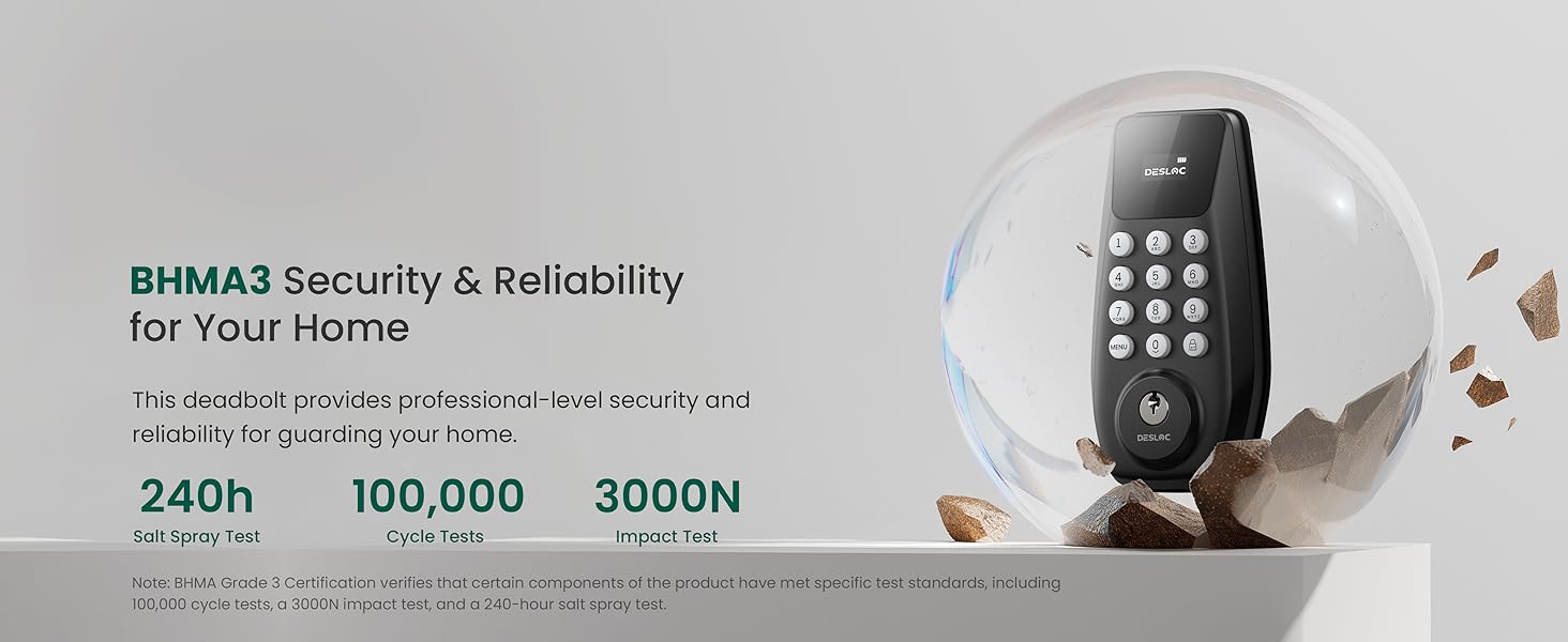 BHMA Grade 3 Certified