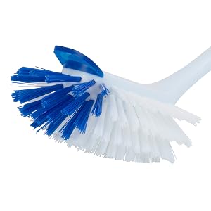 Dawn Radial Kitchen Brush close up of brush and scraper