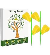 Fruit Fly Traps, 100 Pack Yellow Stick Traps, Fungus Gnat Traps, Plant Fly Stickers for Indoor an...