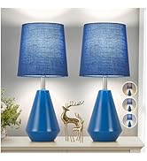 bdayanx Small Bedside Table Lamp for Bedroom-Reading Desk Lamp Set of 2,with 3 Color Temperatures...
