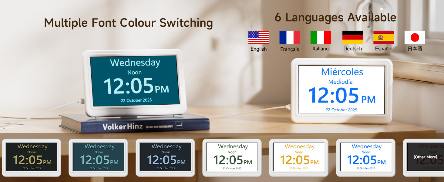 digital clock with date and day of week