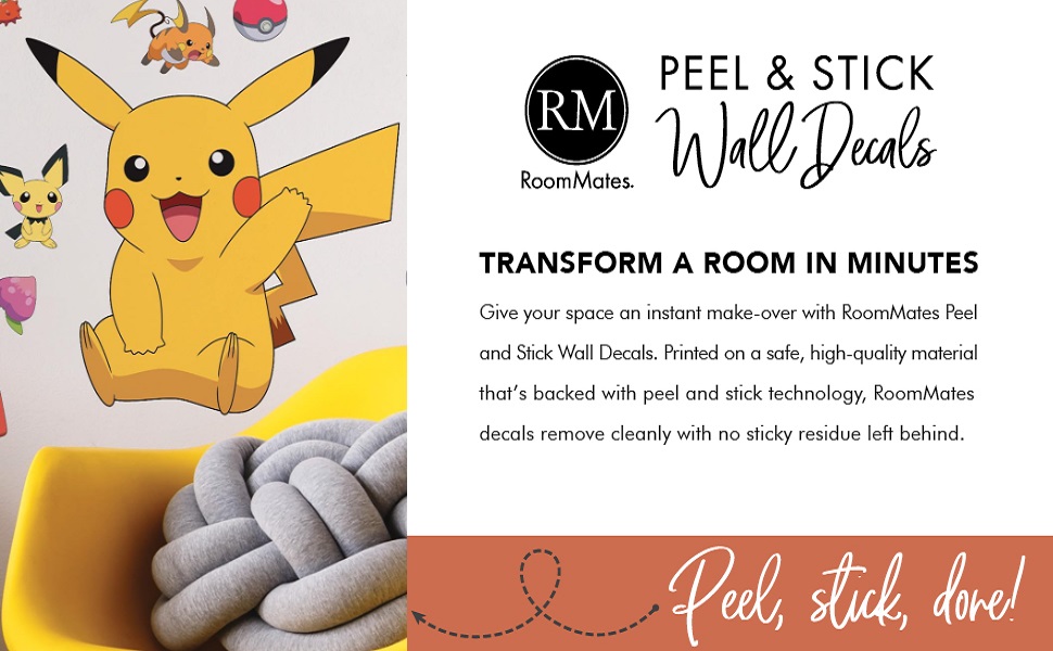 pokemon wall decals, pokemon wall stickers