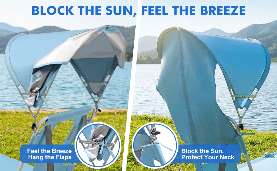 beach chair with face hole