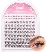 JIMIRE Venus Lash Clusters with Bottom Lashes Natural Look Wispy 10-16MM Eyelash Clusters D-Curly...