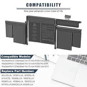 MacBook Pro 13 inch A1502 battery