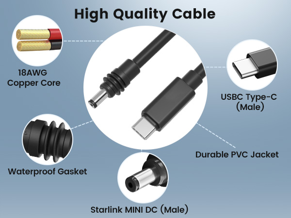starlink mini usb c cable