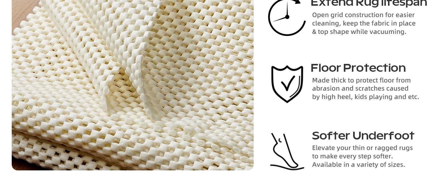 rug pad gripper 5x7 non slip rug pad runner rug pad non skid under rug area rug pad