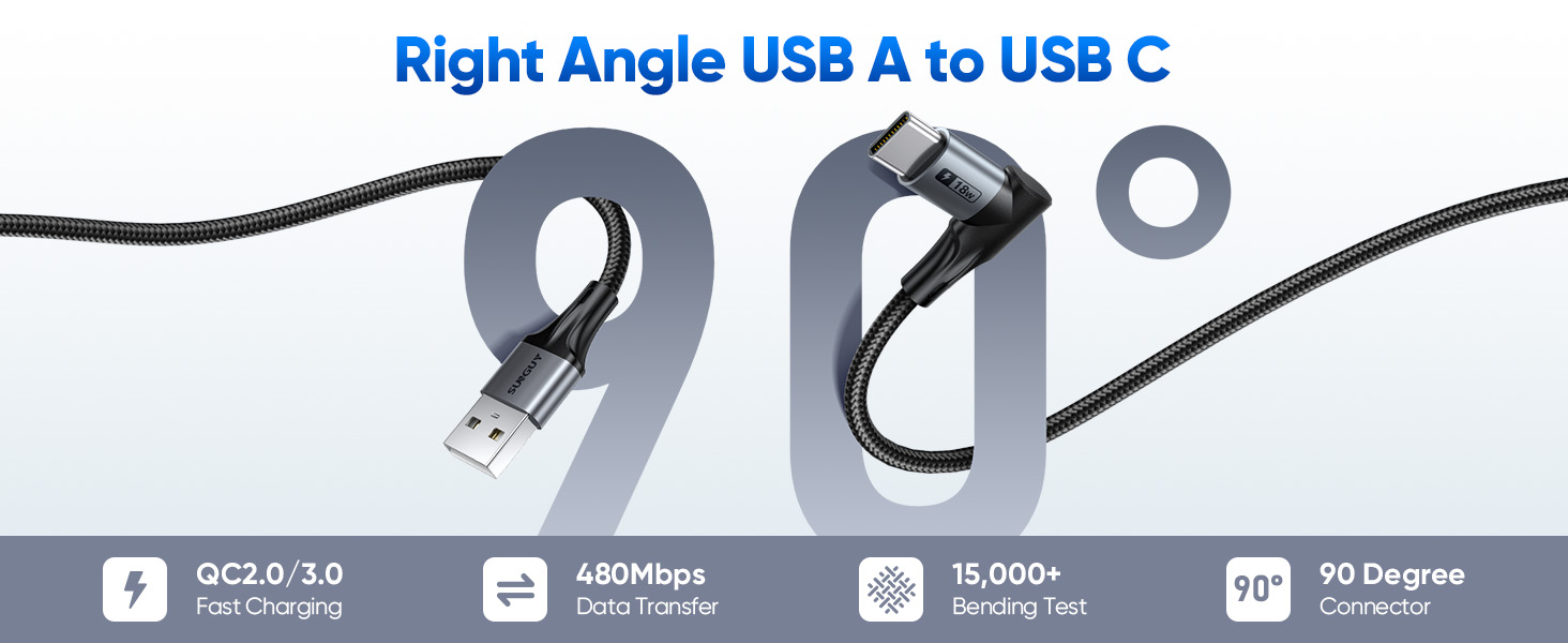 right angle usb to usb c cable