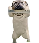 Fish Tank Decorations Resin Cute Climbing Pug Dog Statue Figurines Aquarium Decor Miniature Anima...
