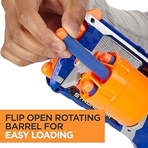 Strongarm Nerf N-Strike Elite Toy Blaster with Rotating Barrel, Slam Fire