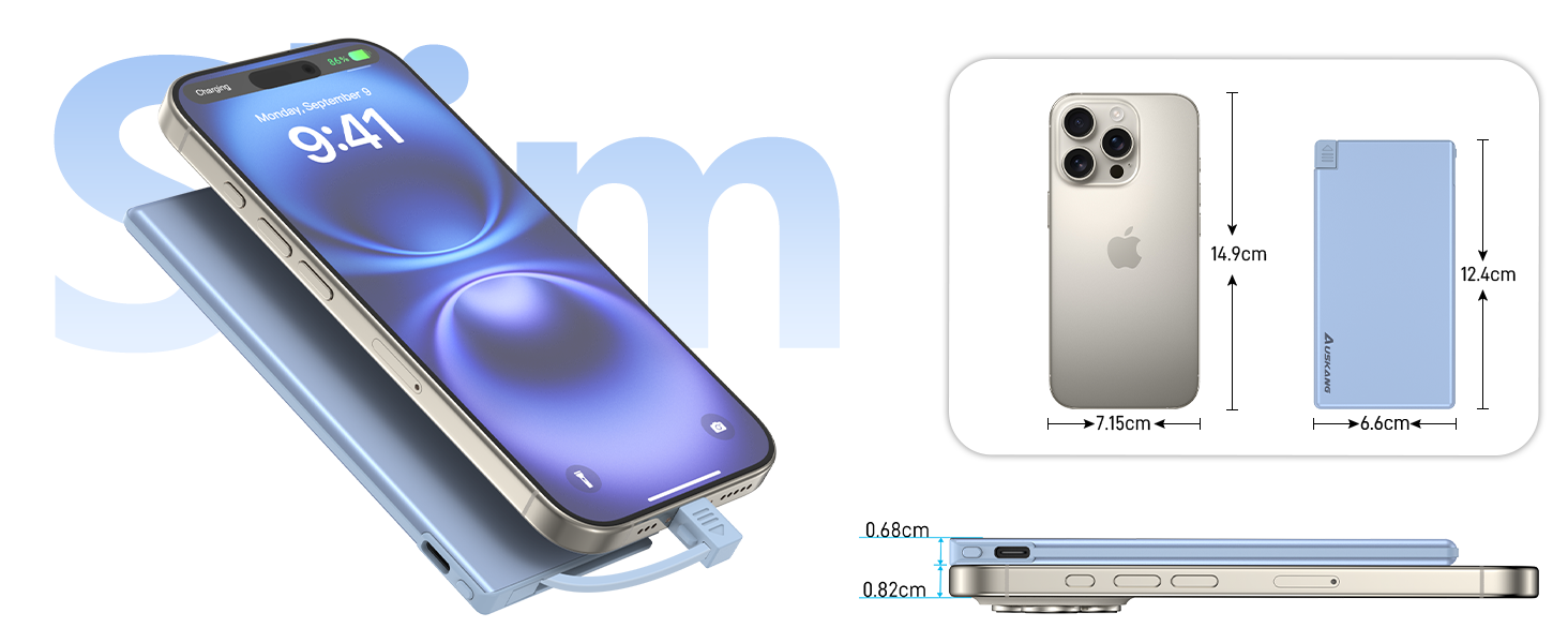 Product comparison images showing smartphones or mobile devices with technical specifications and dimensional measurements indicated by arrows and lines.