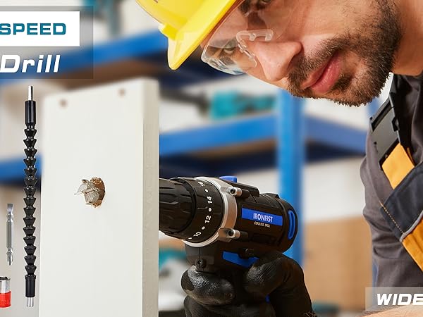 Cordless drill driver power impact screwdriver electric electrical tools batteries sets combo kits