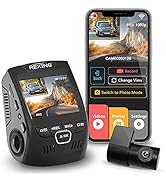 Rexing V1P 4K Dual Channel Dash Cam 4K+1080p with Wi-Fi 2.4” LCD | 170 ° Wide Angle | Dashboard C...