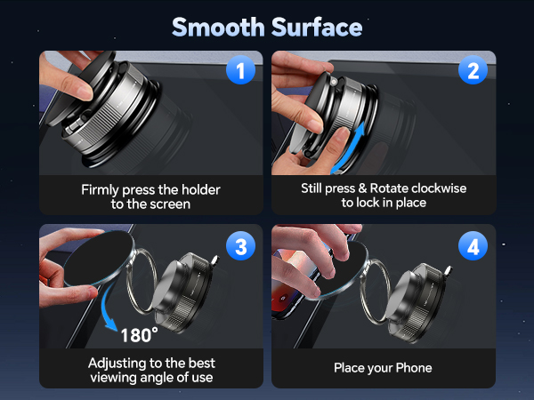 Vacuum Magnetic Car Phone Holder