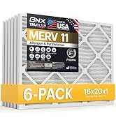 BNX TruFilter 16x20x1 Air Filter MERV 11 (6-Pack) - MADE IN USA - Allergen Defense Electrostatic ...