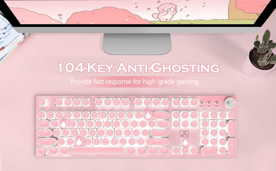 [Mechanical Blue Switch Gaming Keyboard