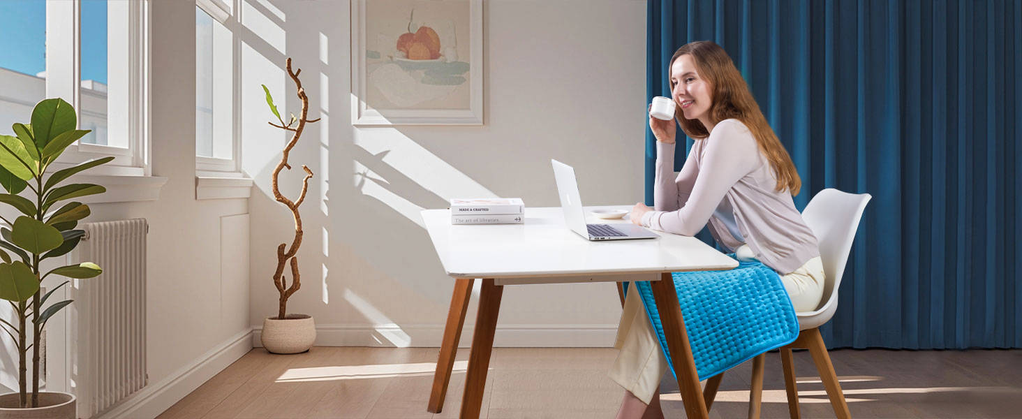 Electric Heating Pad for Back Pain and Period Cramps Relief