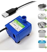 Cat Water Fountain Pump,Pet Fountain Pump No LED Light Replacement Pump DR-DC160 Motor for 360°St...