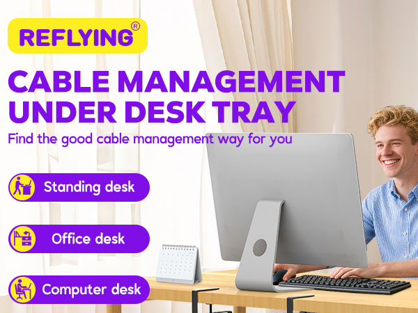 Under Desk Cable Management Tray