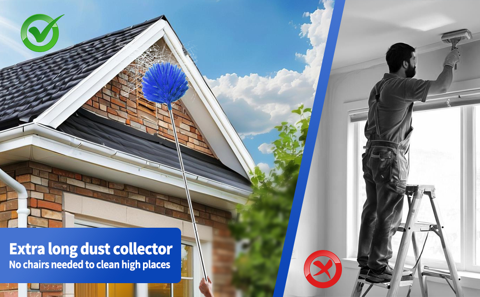 Extra long dust collector