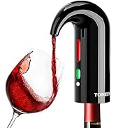 Electric Wine Decanter with One-Touch Pouring, Wine Aerator with Triple Aeration Functions, Red L...