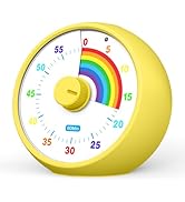 Visual Timer for Kids, 60-Minute Countdown Timer for Classroom Office Kitchen, Desk Timer Kids Ti...