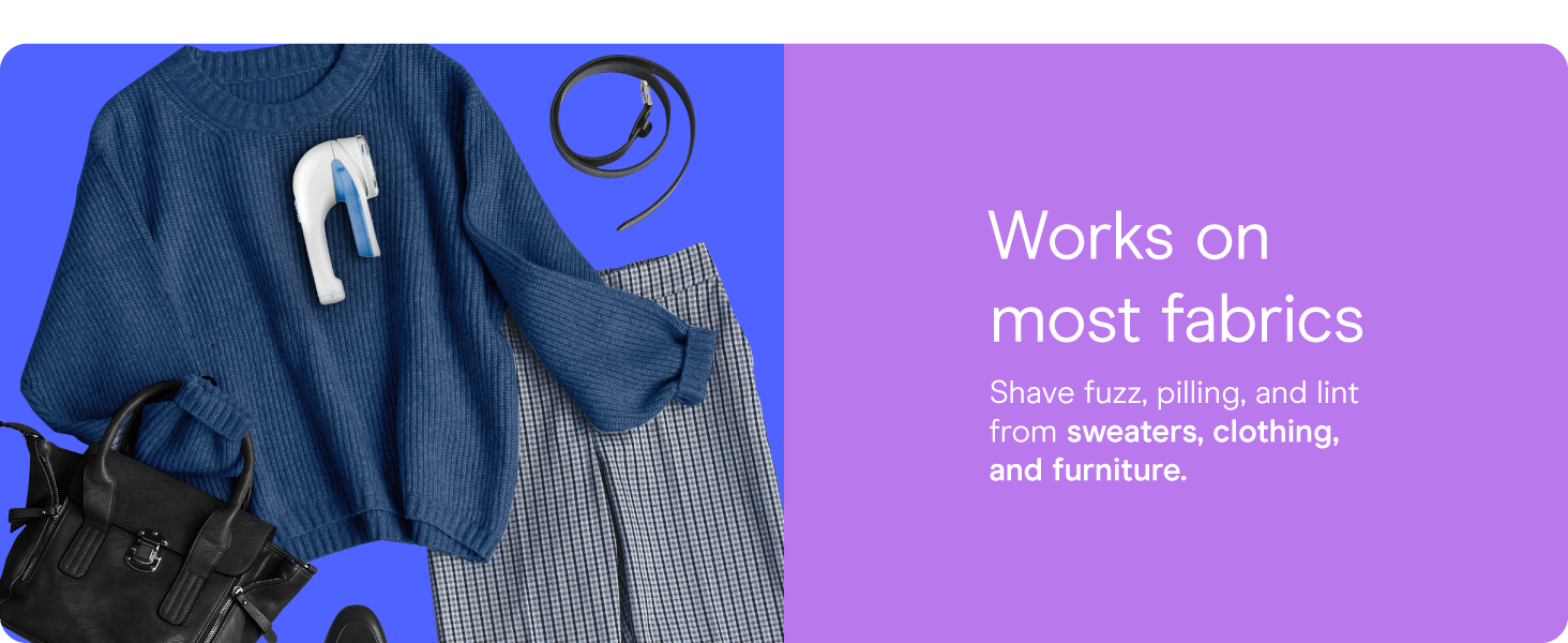 Conair fabric shaver sweater lint depiller defuzzer clothing adjustable large head revive furniture