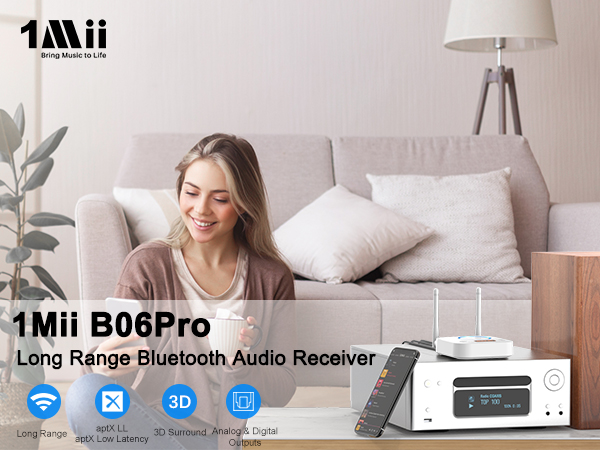 B06Pro Bluetooth Receiver for Home Stereo