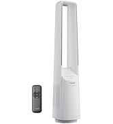 PELONIS 40" Bladeless Tower Fan with Powerful Airflow, Ultra-Quiet DC Motor (22 dB), 6 Speeds, 4 ...