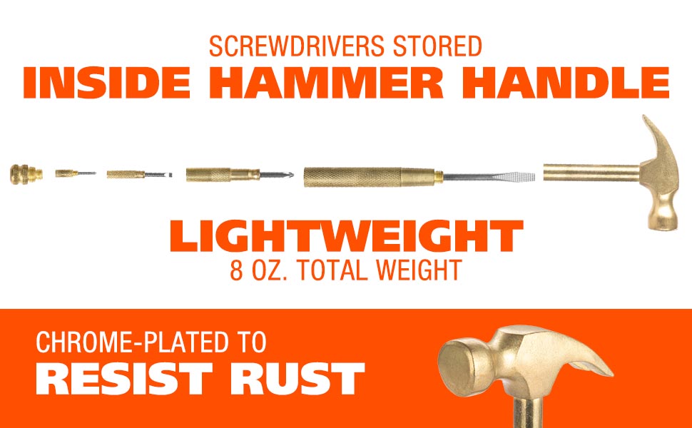 tools stored inside hammer handle