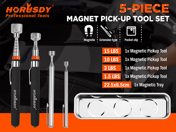 magnet pick up tool set