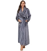 HEARTNICE Womens Long Fleece Robe Soft Plush Robes for Women Warm Bathrobes Comfy House Coat Full...