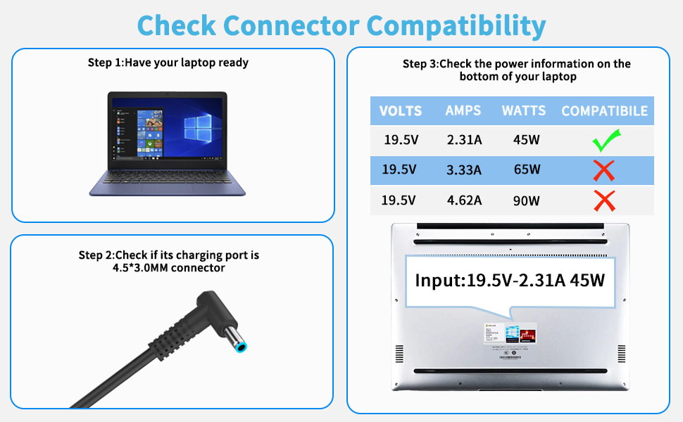 45W 19.5V 2.31A;741727-001;L25296-002;L25296-001;L25296-003;740015-002;213349-009;740015-001