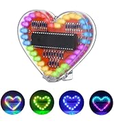 Soldering Practice Kit, ICSTATION Heart Shaped LED Light Soldering Project RGB LED DIY Electronic...