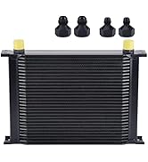 EVIL ENERGY 30 Row Oil Cooler, 10AN Stacked Plate Transmission Engine Cooler Universal British Ra...