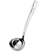 HIFIND Kitchen Stainless Steel 11.2 Inches Soup Ladle Ergonomic Round Handle, Perfect For Stirrin...