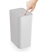 TrashAid Bathroom Trash Can with Lid, 2.6 Gallon / 10 Liter Small Garbage Can with Press Top Lid,...