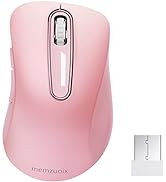 memzuoix 2.4G Wireless Mouse - Portable Optical Mouse with USB Receiver, 1200 DPI, 5 Buttons (Pin...