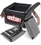 GRILLART Grill Brush and Water Dunk Basin. SteamWizards [Ultra Safe &amp; Efficient] Grill Cleaner Br...