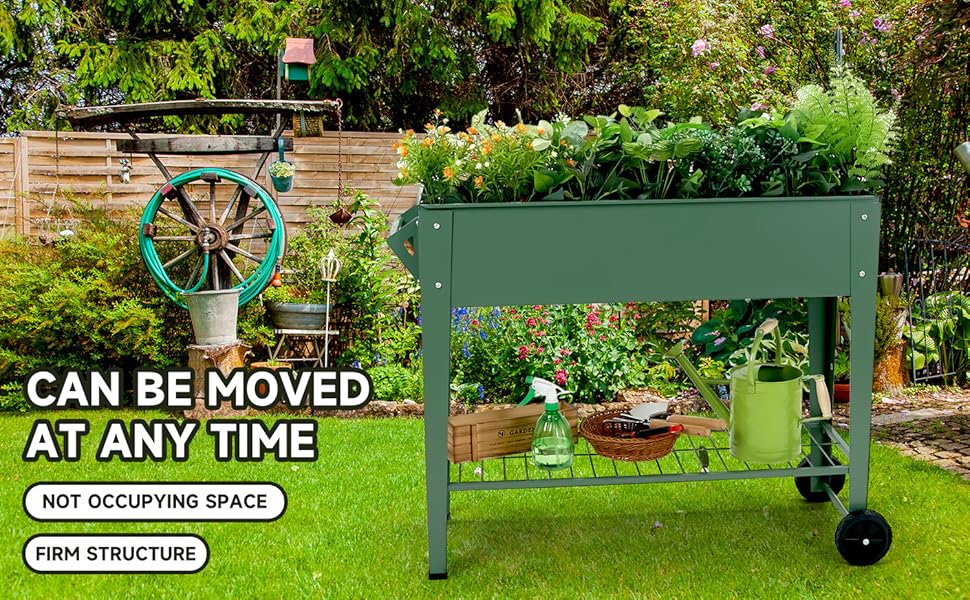 raised garden bed green