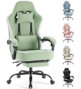 Sweetcrispy Computer Gaming Chair - High Back Ergonomic Desk Chair with Footrest and Lumbar Suppo...