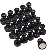Fridge Magnet, 20Pcs Black Refrigerator Magnets, Small and Strong Magnets for Whiteboard, Office,...
