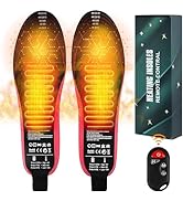 3500mAh Eletric Heated Insoles Foot Warmers with Remote Controller Rechargeable Heated Insole Out...