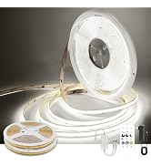 Pandery COB LED Strip Lights Cool White,24V Dimmable led Light Strip KIT with Remote and app Cont...
