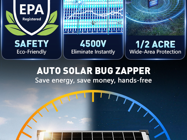 solar bug zapper outdoor waterproof