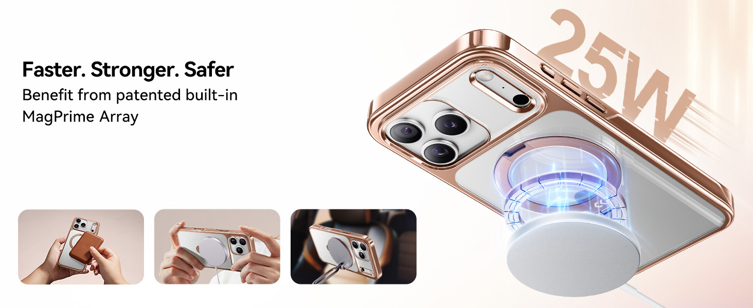 iPhone 17 Pro Case with 360 Spin Magnetic Stand