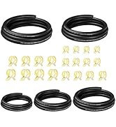 5PCS Fuel Line Repair Kit,Include 3/16" 5/16" 1/4" 1/2" 3/8" Fuel Hose with 20 Clamps,Universal N...