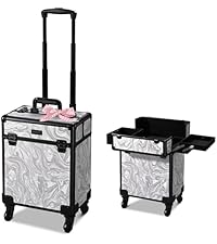 BYOOTIQUE Rolling Makeup Case 4in1 Cosmetology case on wheels Makeup Artist