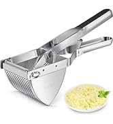 Potato Ricer, Sopito Stainless Steel Potato Masher for Commercial and Home Use, Black