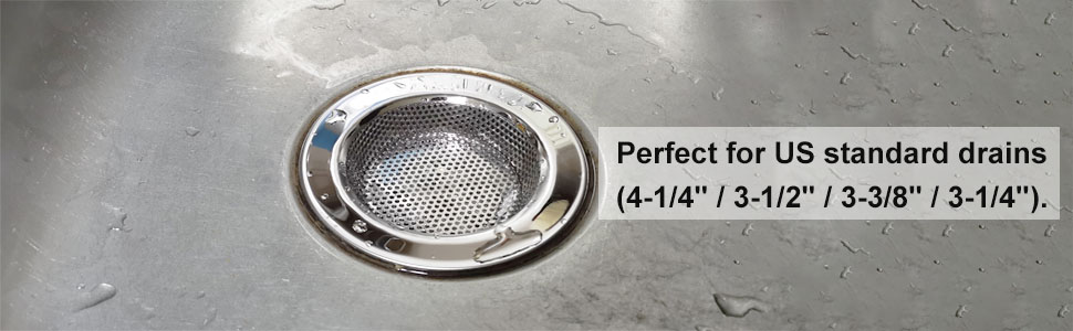 4.5 inch large wide round drain strainer